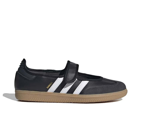 Adidas Samba Jane W Cloud White Carbon — sneaker femme cuir blanc et noir