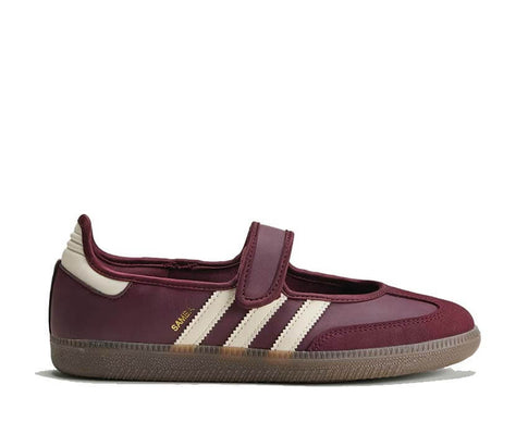 Adidas Samba Jane W Maroon — sneaker femme cuir bordeaux daim élégant vintage