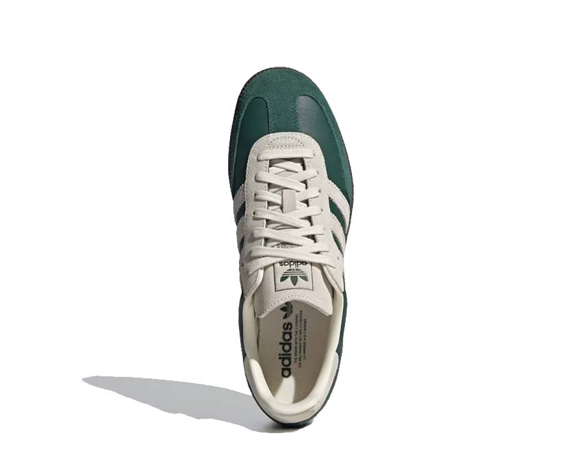 Adidas Samba OG Collegiate Green — vue arrière talon et languette brodée
