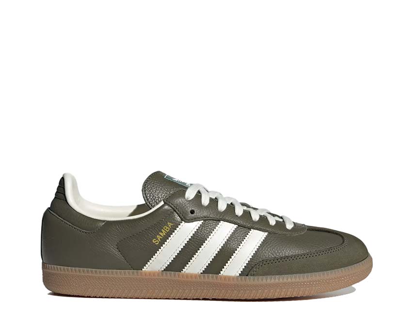 Adidas Samba OG Dark Khaki — Herren Sneaker Leder und Wildleder