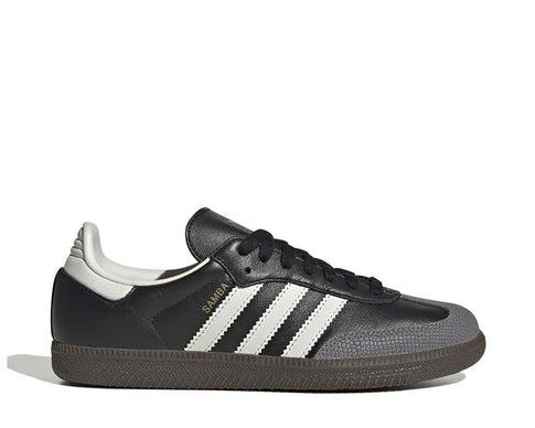 Adidas Samba OG W Black White Gold — Sneaker schwarzes Leder Gummisohle