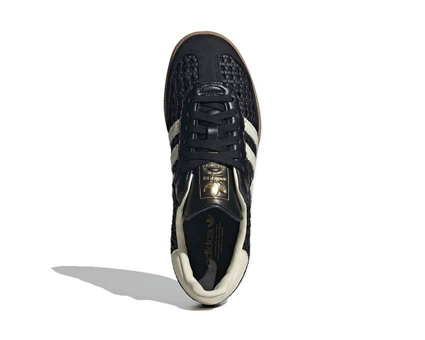 Adidas Samba OG W Core Black Rückansicht — schwarze Lederfersenkappe
