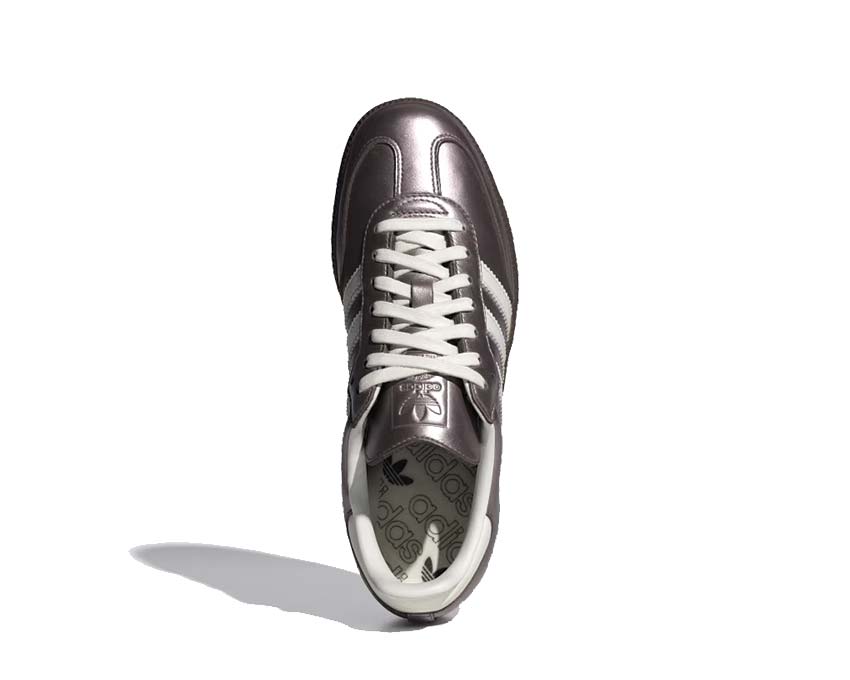 Adidas Samba OG W Metallic Purple Detail — T-Toe Zunge und Three Stripes