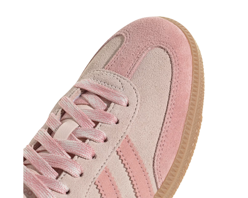 Adidas Samba OG Wonder Quartz vista lateral — perfil bajo tenis court