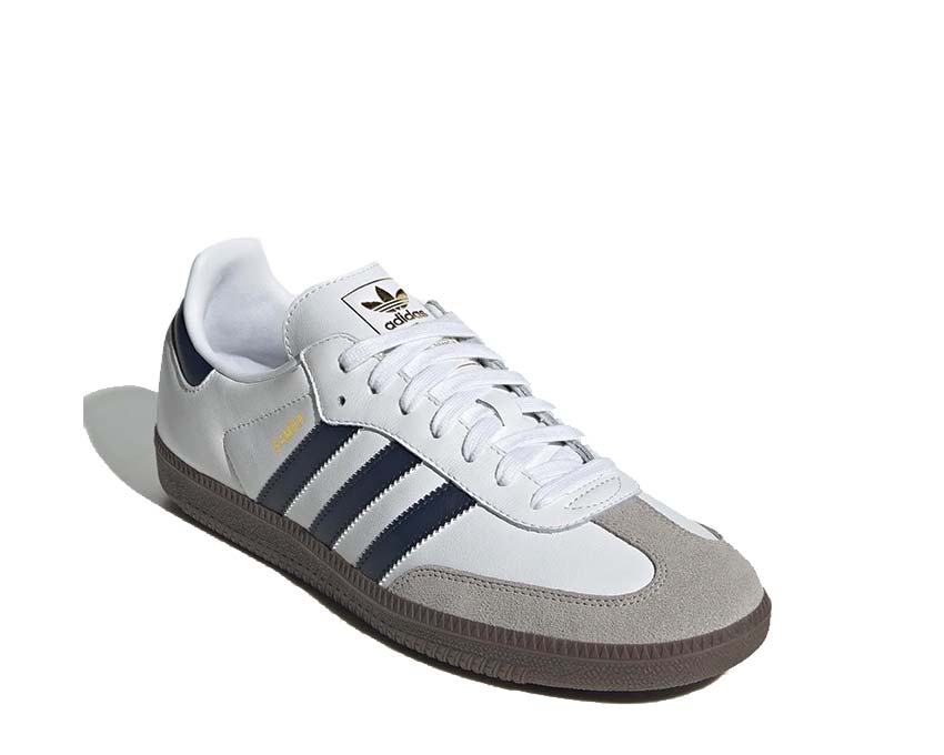 Adidas Samba OG White Night Indigo semelle — semelle gomme plate