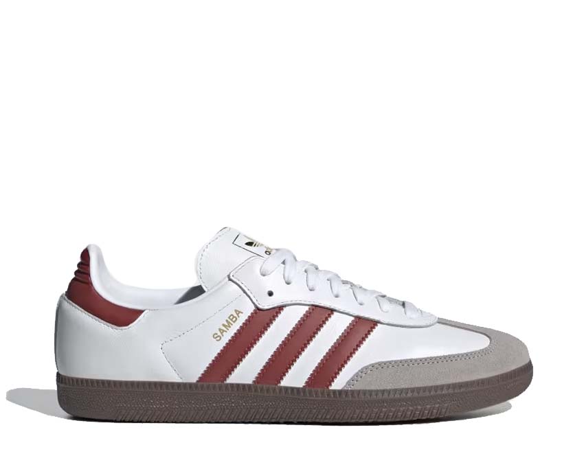 Adidas Samba OG White Preloved Ruby — sneaker unisexe blanc et rouge vintage