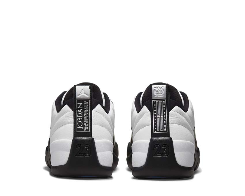 Jordan Air Jordan 12 Retro Low White Black Metallic Silver suela — goma translúcida