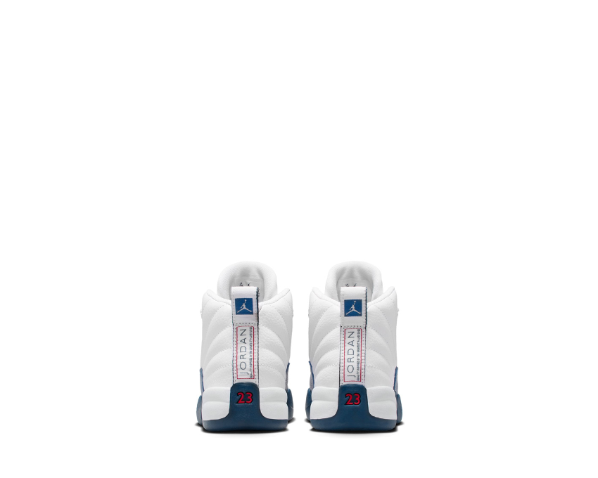 Air Jordan 12 Retro PS bianco blu — vista posteriore bimbo iconic Jordan 12 hype sneakers