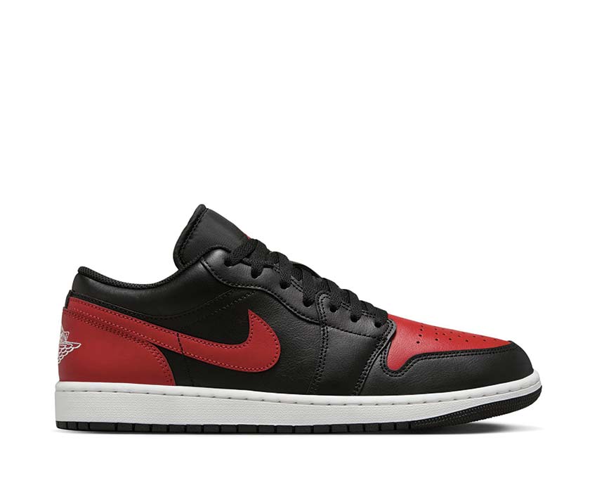 Jordan Air Jordan 1 Low Bred Black Varsity Red Summit White — sneaker homme low top rouge noir