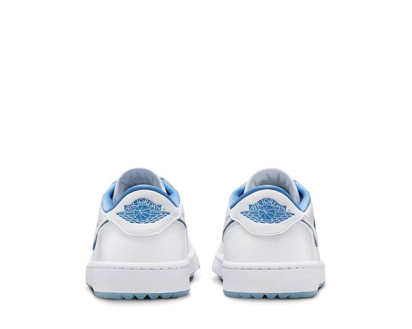 Air Jordan 1 Low Golf Legend Blue Rückseite — Ferse retro Golf Sneaker gestickt