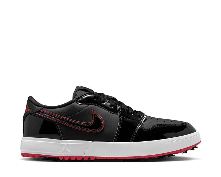 Air Jordan 1 Low G Spiked Bred Noir Rouge — chaussure golf pointes Jordan iconic