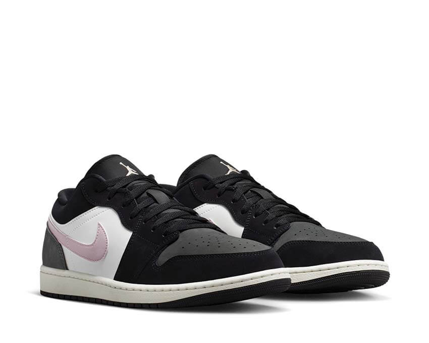 Air Jordan 1 Low SE Schwarz Grau Obermaterial — Leder Schwarz Grau OG Basketball