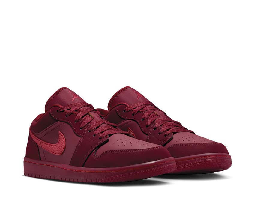 Air Jordan 1 Low SE W Sierra Red Obermaterial — Leder Rot Weiß OG Basketball iconic