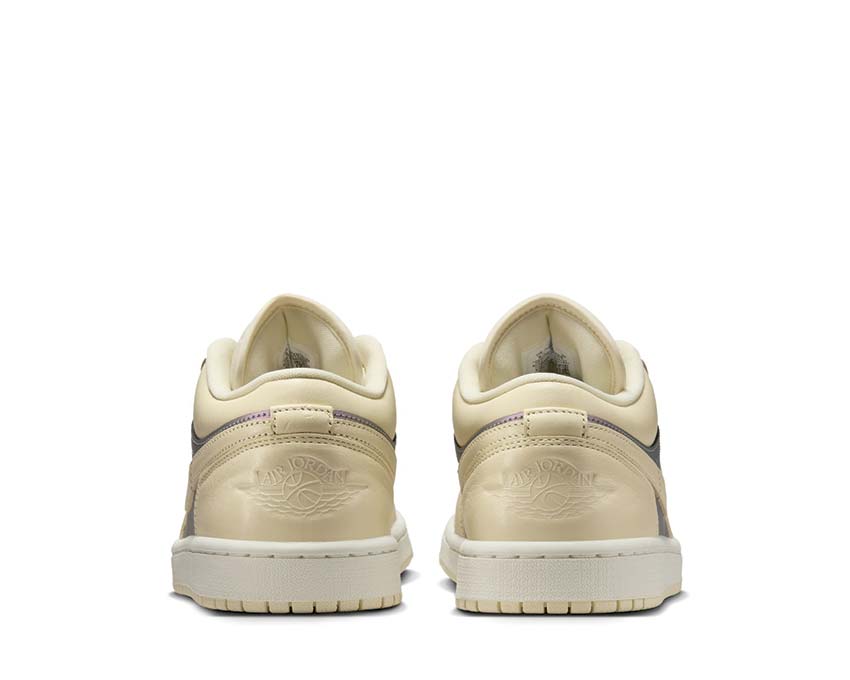 Air Jordan 1 Low SE W Muslin trasera — talón Jumpman retro basketball mujer