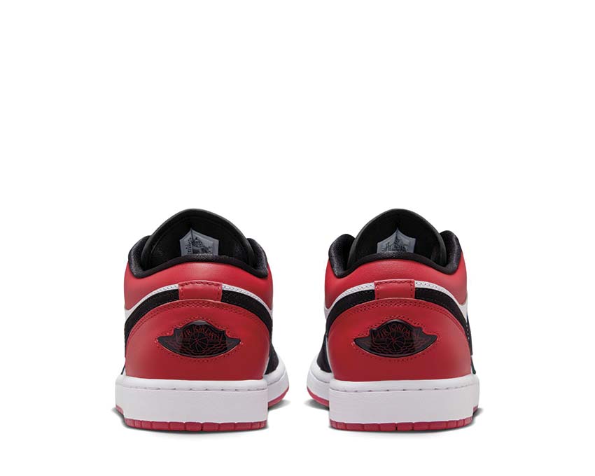 Air Jordan 1 Low SE Blanc Noir Rouge arrière — talon Jumpman retro sneaker homme