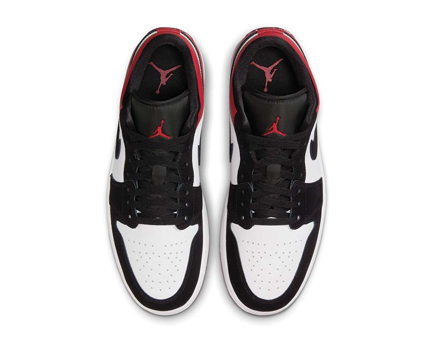 Air Jordan 1 Low SE Blanc Noir Rouge semelle — caoutchouc blanc basketball sneaker