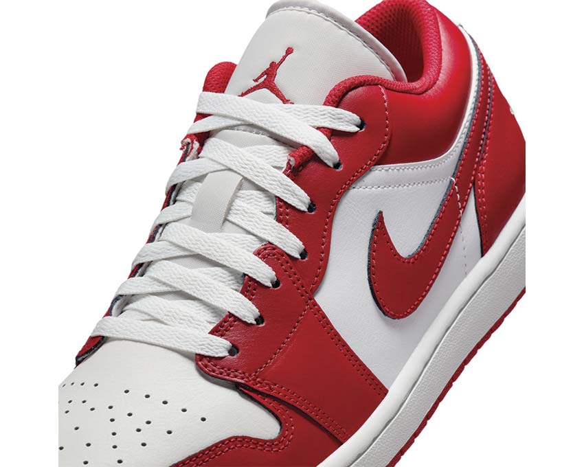 Air Jordan 1 Low Blanc Rouge vue latérale — sneaker retro basketball culture