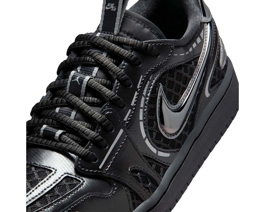 Air Jordan 1 Method of Made Low V3 Noir Métallique vue latérale — sneaker femme retro basketball