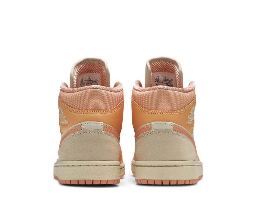 Jordan Air Jordan 1 Mid W Atomic Orange semelle — semelle blanche Air Jordan Mid orange
