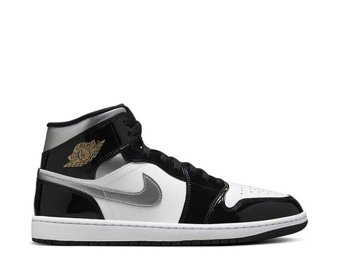 Jordan Air Jordan 1 Mid SE Black Metallic Silver White — sneaker hombre mid SE
