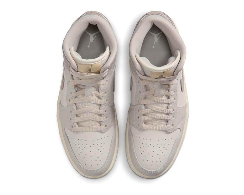 Air Jordan 1 Mid SE W Enigma Stone Gris — vue arrière sneaker femme streetwear