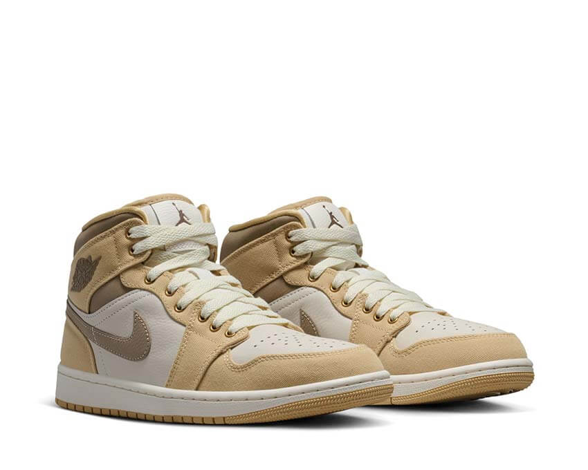 Air Jordan 1 Mid SE W Sesame suola — sneaker media donna basketball culture