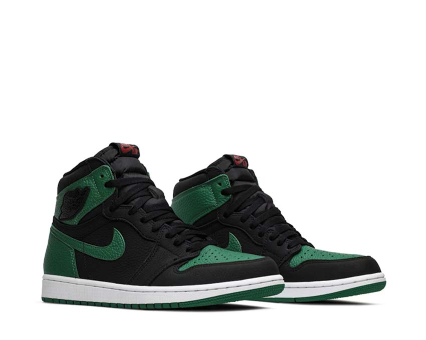 Air Jordan 1 Retro High OG Pine Green vue latérale — cuir vert pin OG High