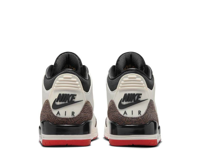 Air Jordan 3 Retro OG World's Best Dad détail — elephant print et mesh blanc
