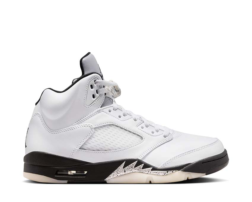 Jordan Air Jordan 5 Retro White and Black White Black Sail Metallic Silver — sneaker hombre retro