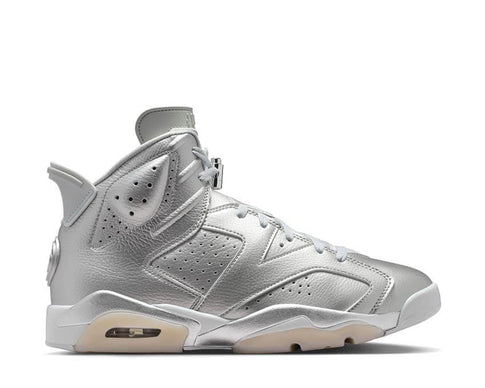 Air Jordan 6 Retro x PSG Metallic Silver — sneakers collaboration Paris Saint-Germain
