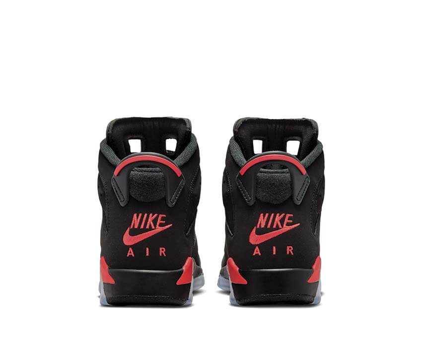 Air Jordan 6 Retro GS Infrared Salesman détail — infrared sur mesh noir GS
