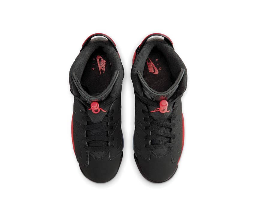 Air Jordan 6 Retro GS Infrared Salesman — vue trois quarts noir infrared