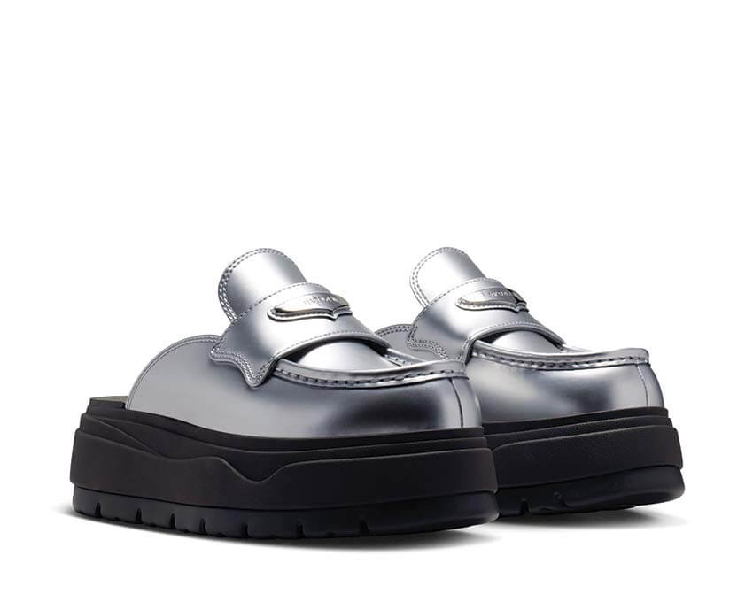 Air Jordan Mule SE W Metallic Silver — Rückansicht Schaumstoff Plattform Nike Air