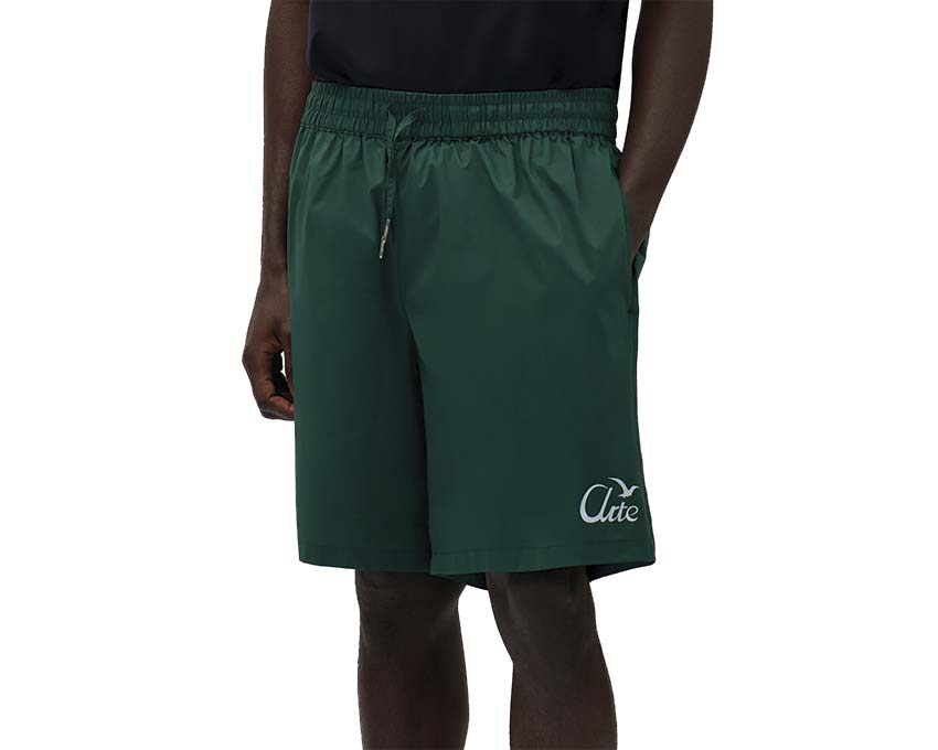 Arte Birds Logo Shorts Vert vue latérale — short homme coupe décontractée