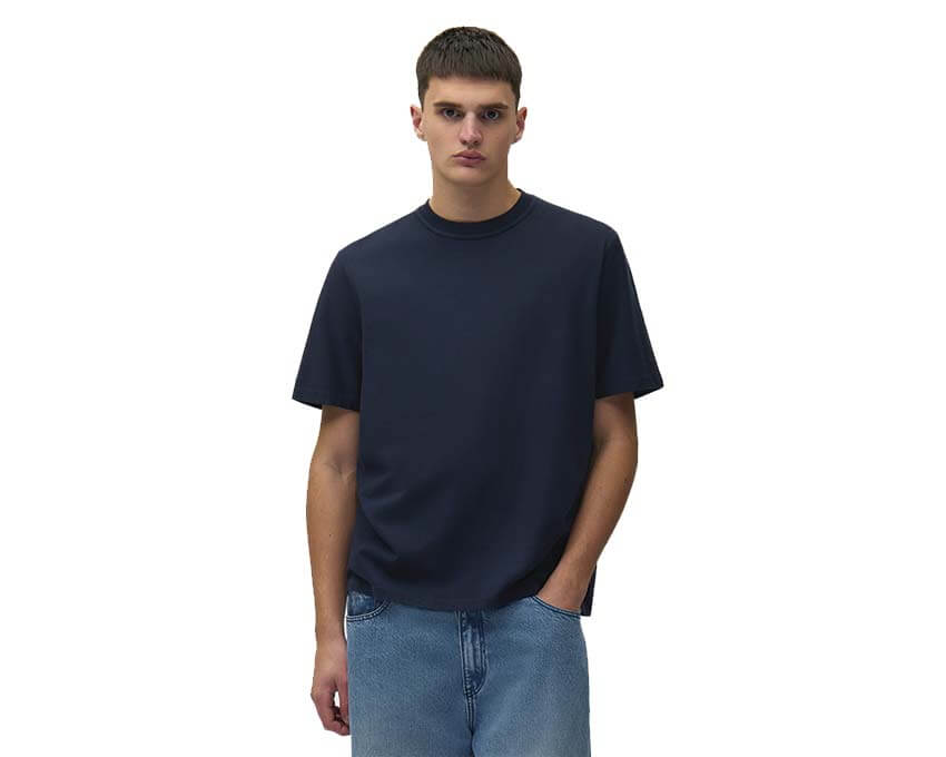 Arte Blurry Back Print Marine Seitenansicht — Herren-T-Shirt Regular Fit