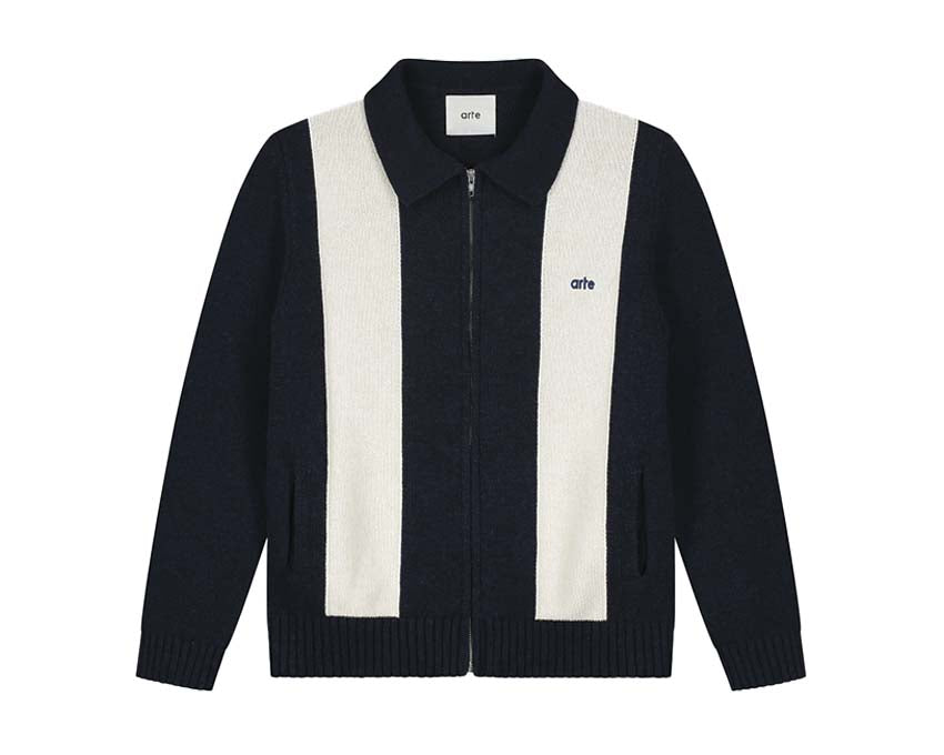 Arte Cardigan Blue — Herren Cardigan blau geknöpft