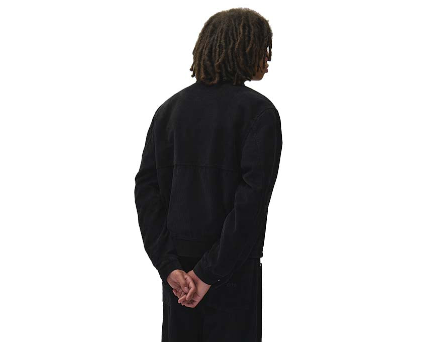 Arte Corduroy Jacket Black Detail — Cord-Textur schwarz Verarbeitung