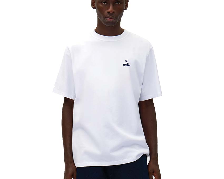 Arte Heart Logo T-shirt White — t-shirt homme logo cœur brodé