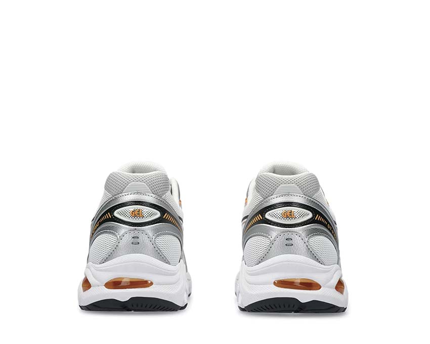 Asics GT-2160 White/Orange Lily détail — mesh et suède orange vintage
