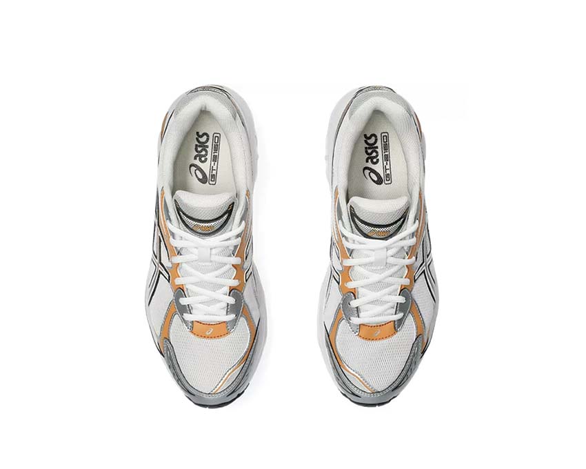 Asics GT-2160 White/Orange Lily arrière — amorti Gel talon rétro