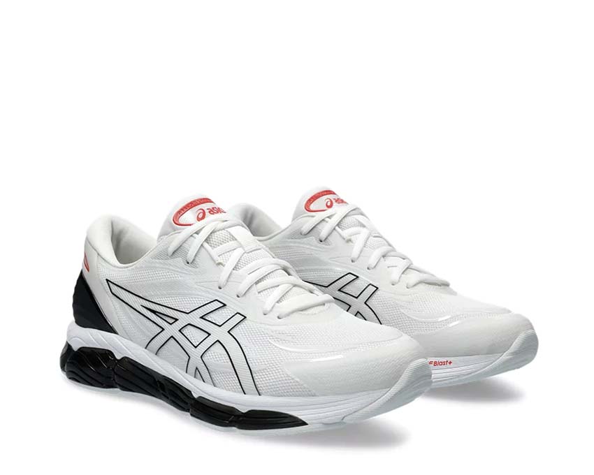 Asics Gel Quantum 360 VIII White/Black vue latérale — tige mesh respirante