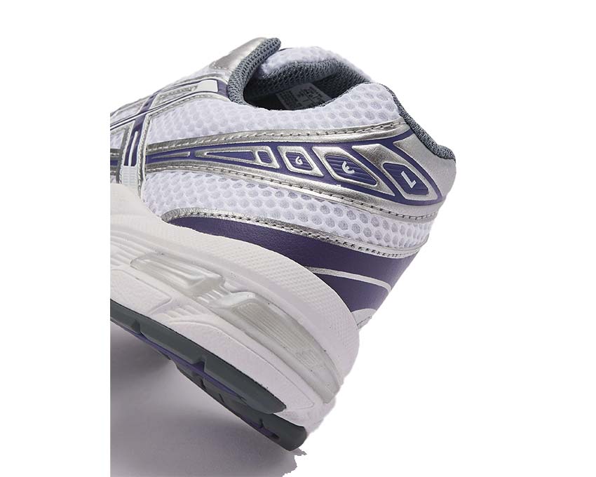 Asics Gel 1130 White/Dusty Purple vue latérale — tige mesh et overlay rétro