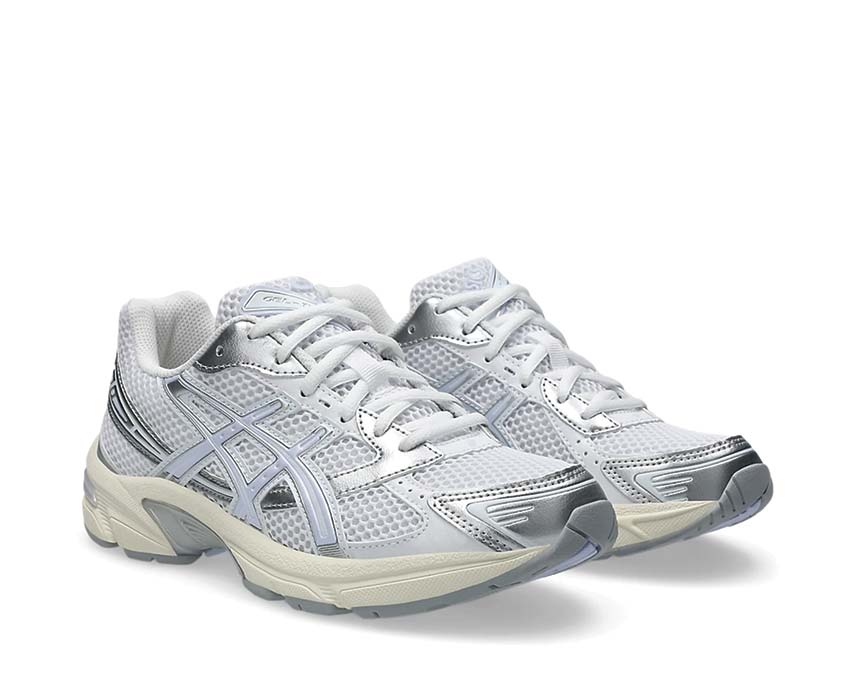 Asics Gel 1130 Blue Fade White/Blue Fade vue latérale — tige mesh et overlay rétro