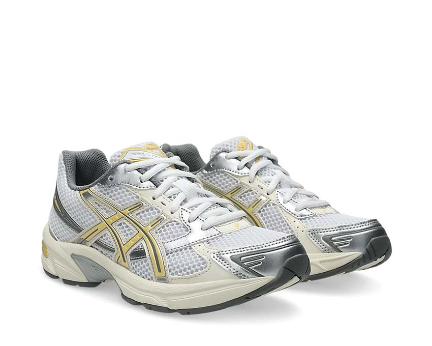 Asics Gel 1130 Faded Yellow White/Faded Yellow vue latérale — tige mesh et overlay rétro