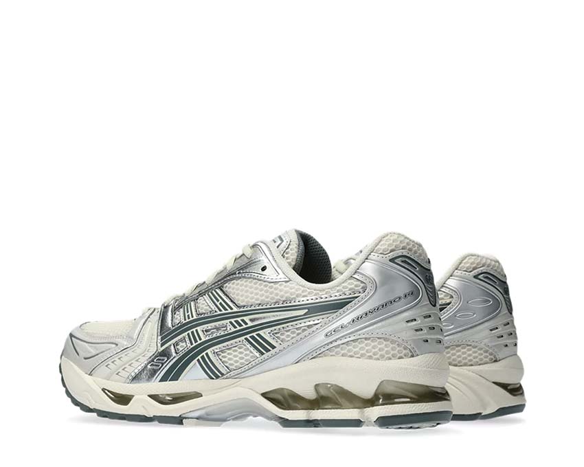 Asics Gel Kayano 14 Birch/Dark Pewter Sohle — Gel-Dämpfung vorne/hinten