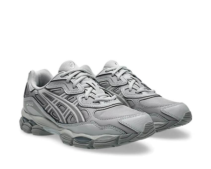 Asics Gel NYC Cement Grey vue latérale — tige mesh vintage