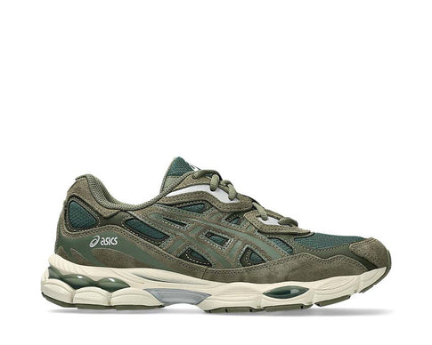 Asics Gel NYC Olive Canvas — running rétro mixte amorti Gel