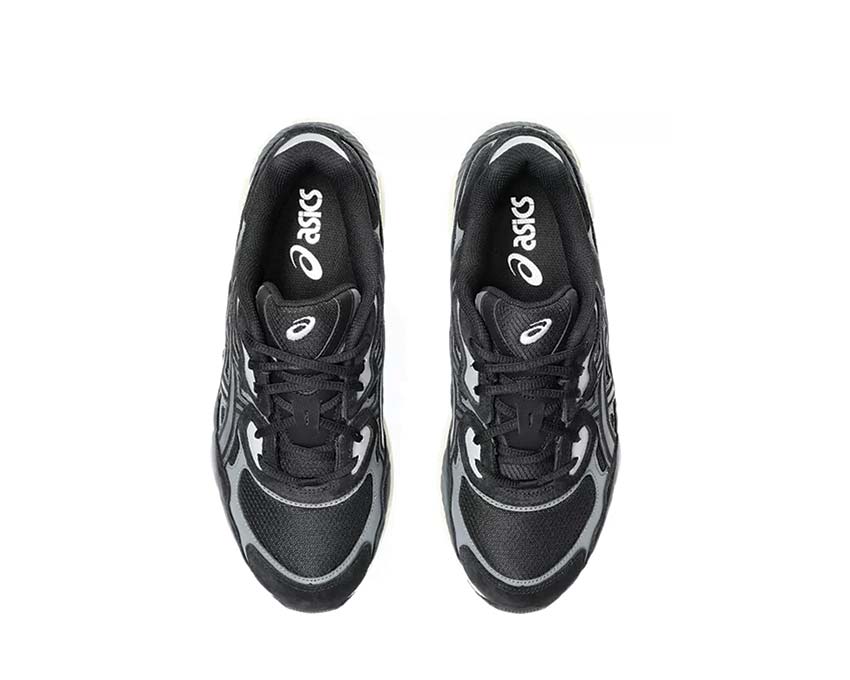 Asics Gel NYC Black/Black rear view — vintage Gel heel cushioning