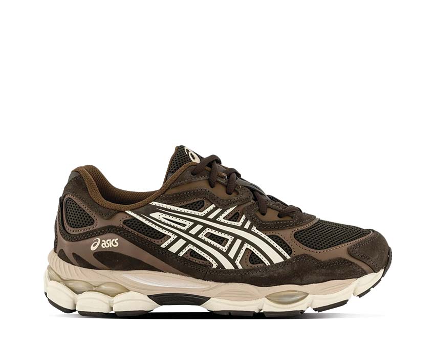 Asics Gel NYC Black Coffee/Feather Grey — running rétro mixte amorti Gel