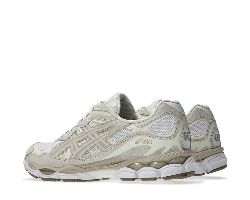Asics Gel NYC White/Feather Grey semelle — amorti Gel rétro